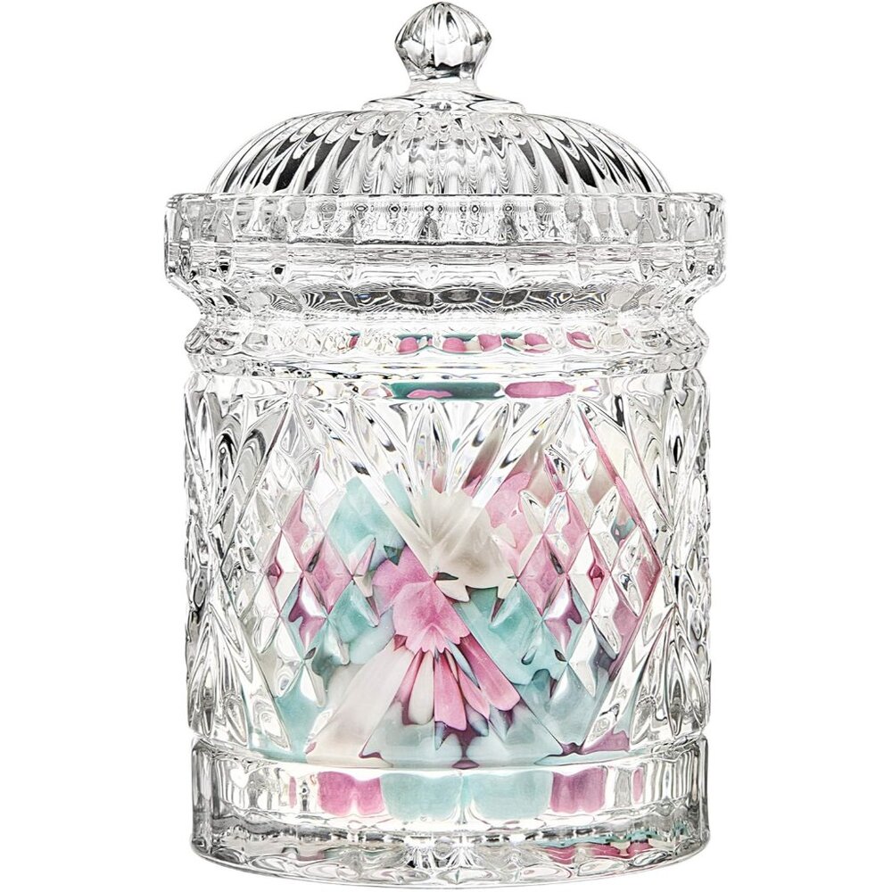 Canister Set, Crystal Glass Canisters Food Storage Candy Jars - Dublin Collectio